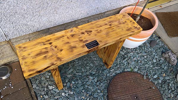 homemade timber antique garden bench