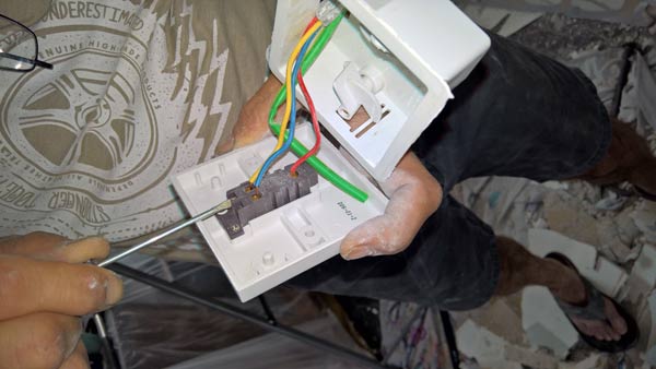 rewiring electrics and light switches in your home.