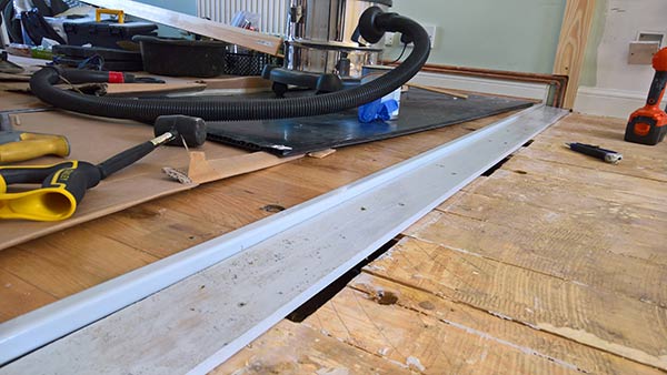 Fitting track for new homemade timber sliding doors