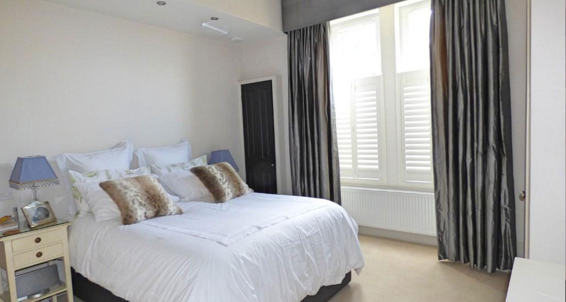 luxury renovation of bedroom space in flat in Gourock