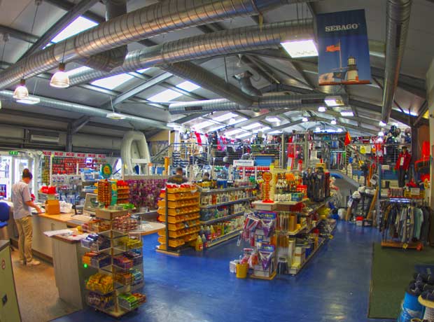 sales space with raised mezzannine deck and disabled lift